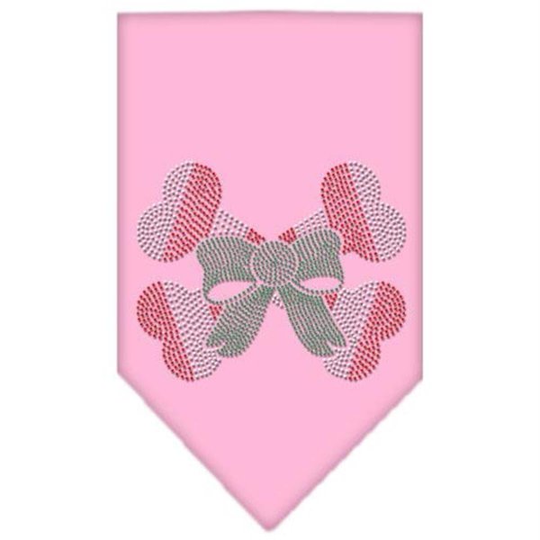 Unconditional Love Candy Cane Crossbones Rhinestone Bandana Light Pink Small UN849123
